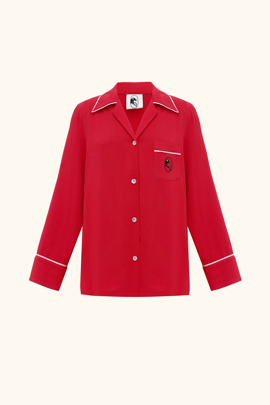 Finnegan Unisex Pajama Shirt in Red