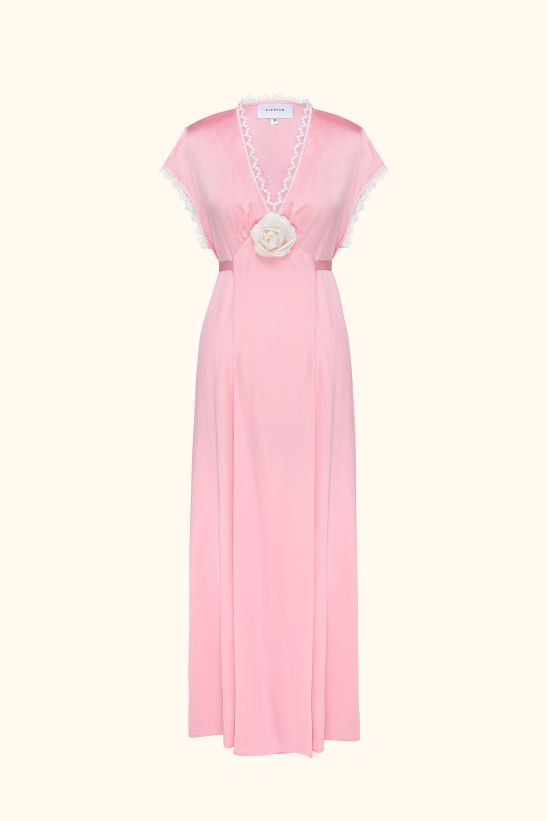 The Genus Rosa Satin Dress in Pink