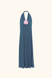 Jardin Halterneck Maxi Dress in Tie Print