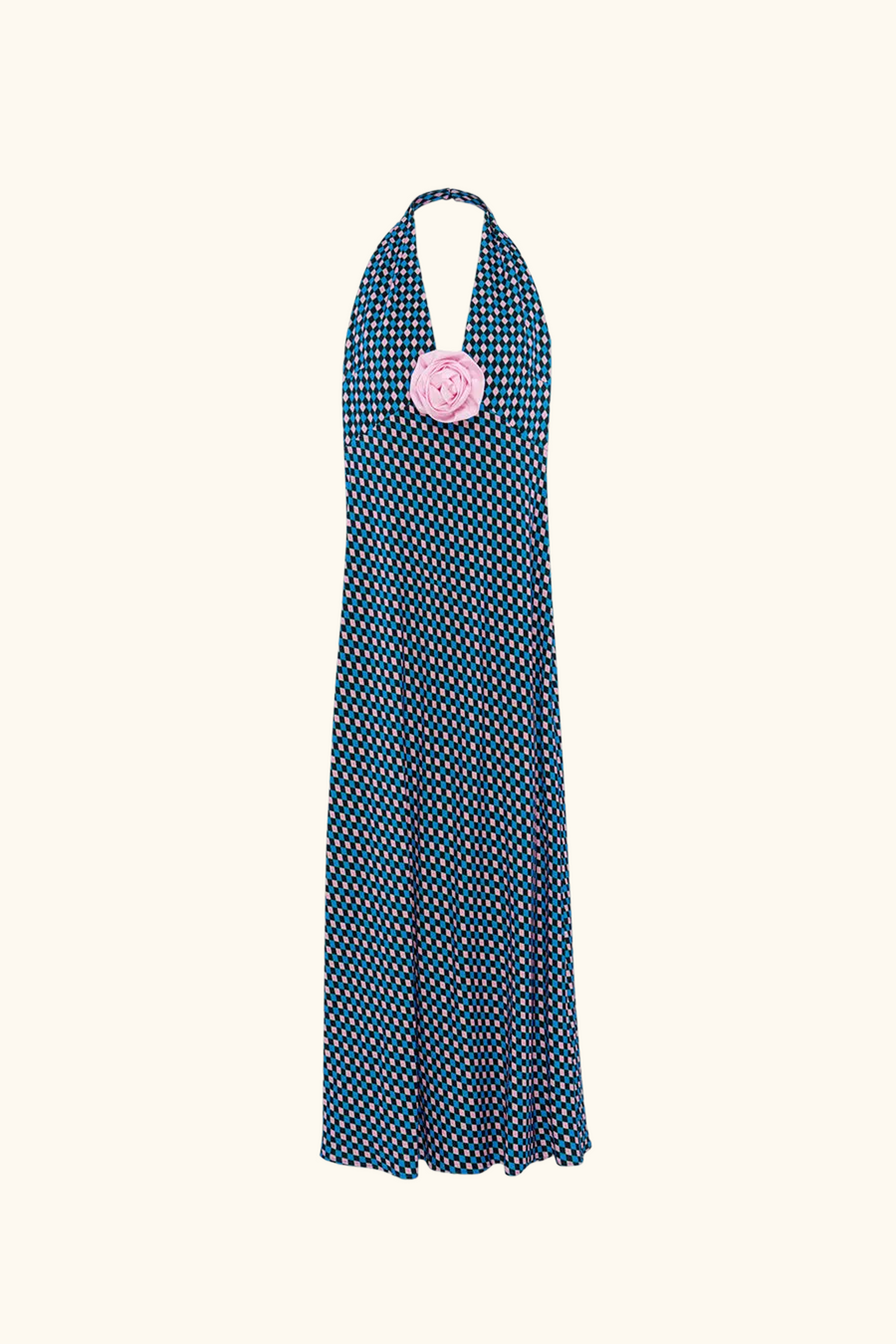 Jardin Halterneck Maxi Dress in Tie Print
