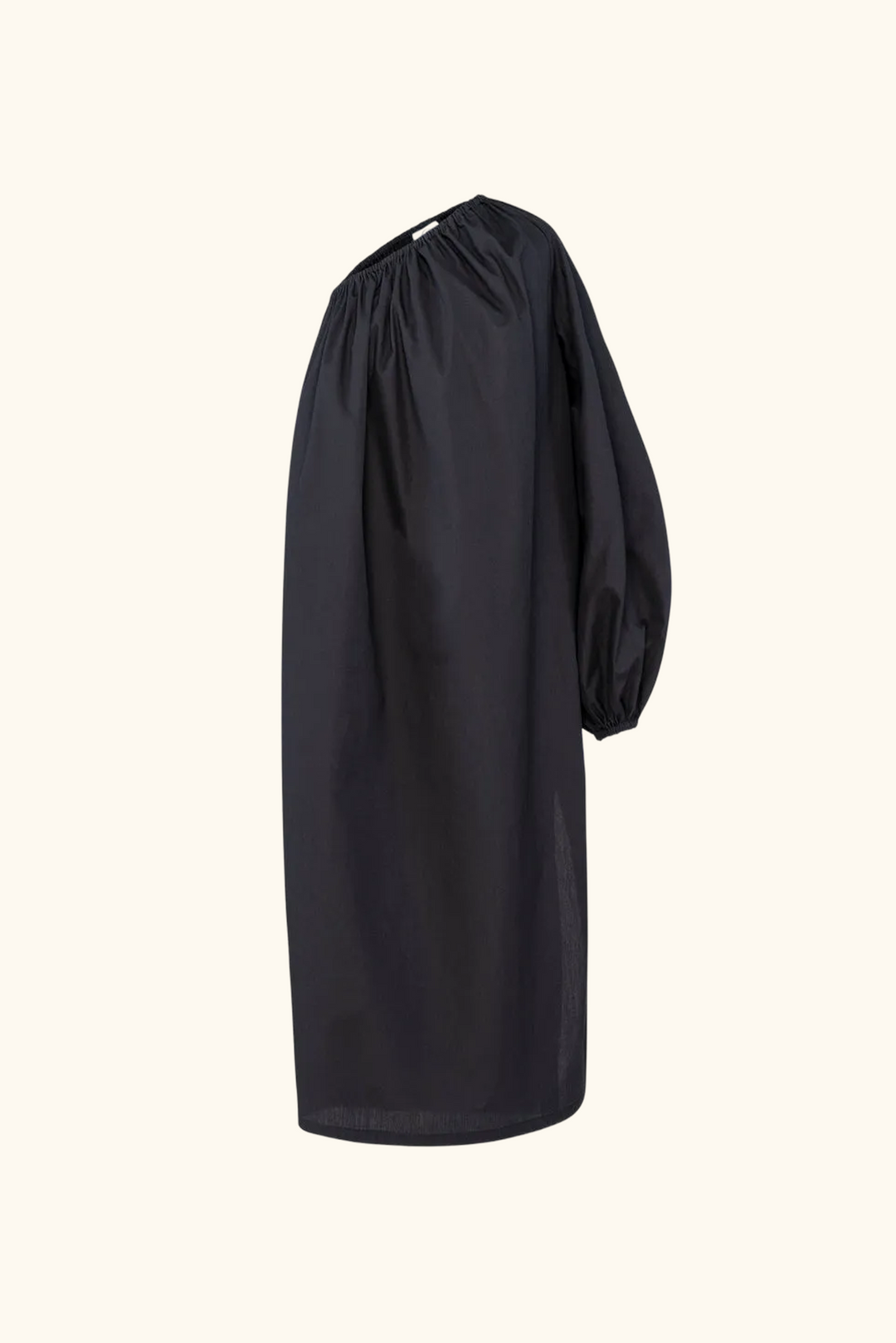 Gaia Cotton Midi Dress in Black