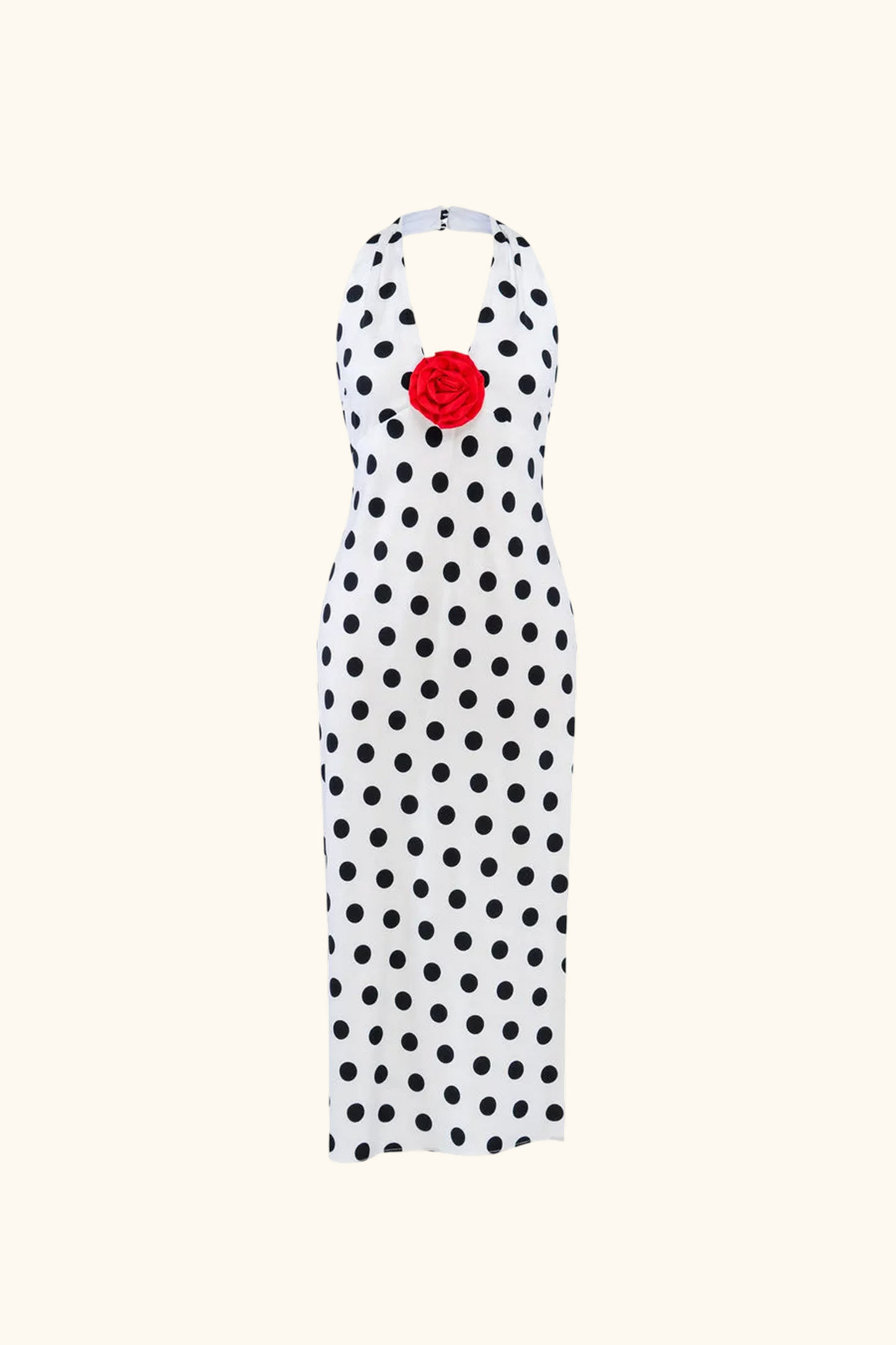 Jardin Halterneck Maxi Dress in Polka Dot