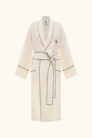 Paros Linen Unisex Robe in Milk