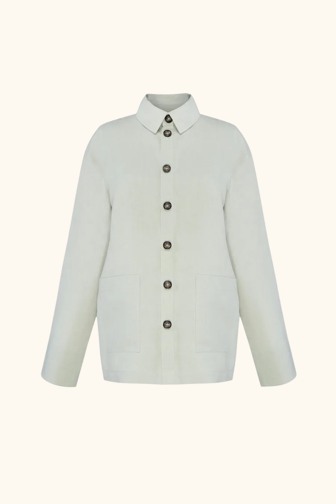 Unisex Linen Shirt in Pistachio Green