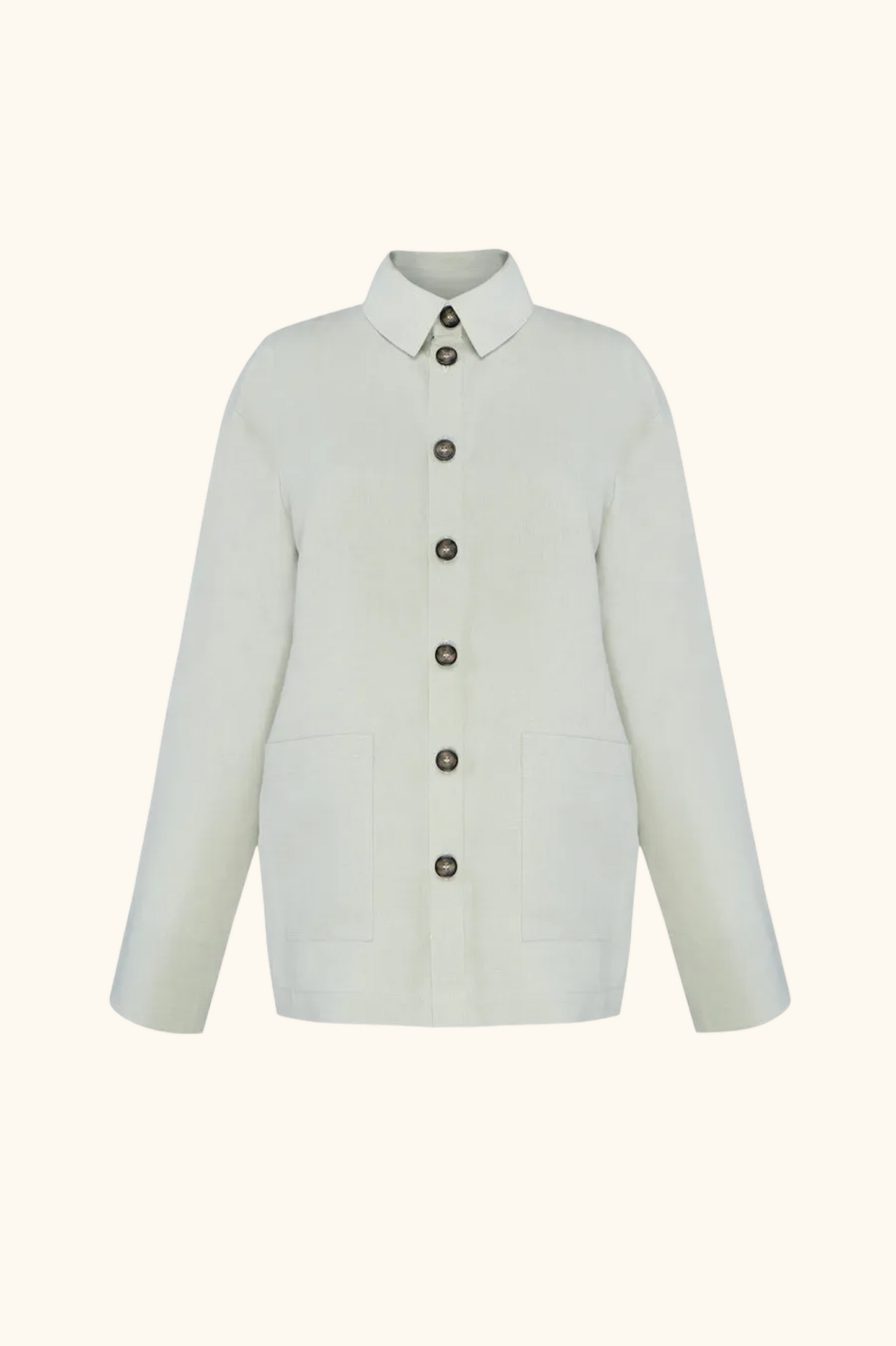 Unisex Linen Shirt in Pistachio Green