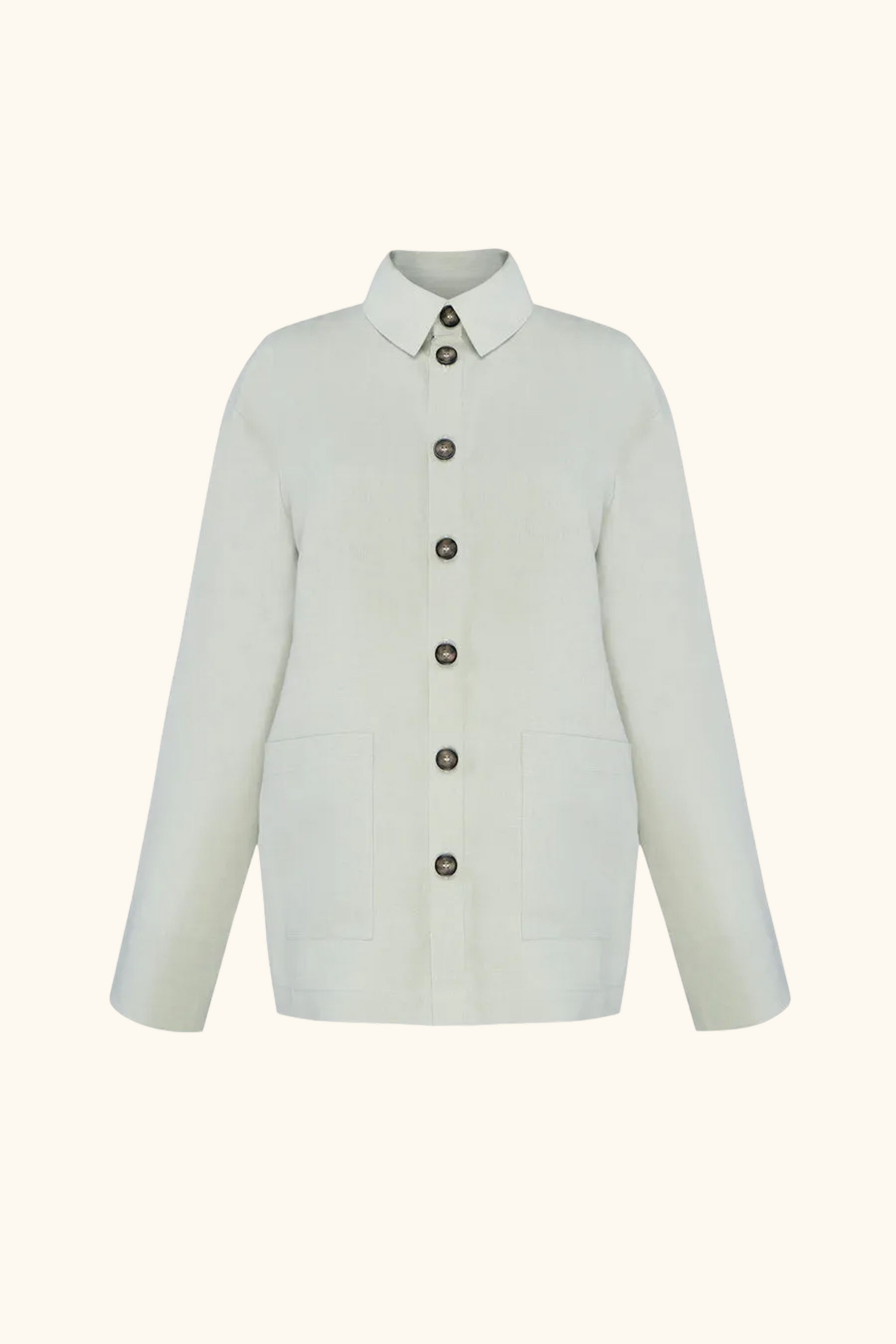 Unisex Linen Shirt in Pistachio Green