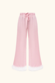Bisou Bisou Pants with Feathers in Pink