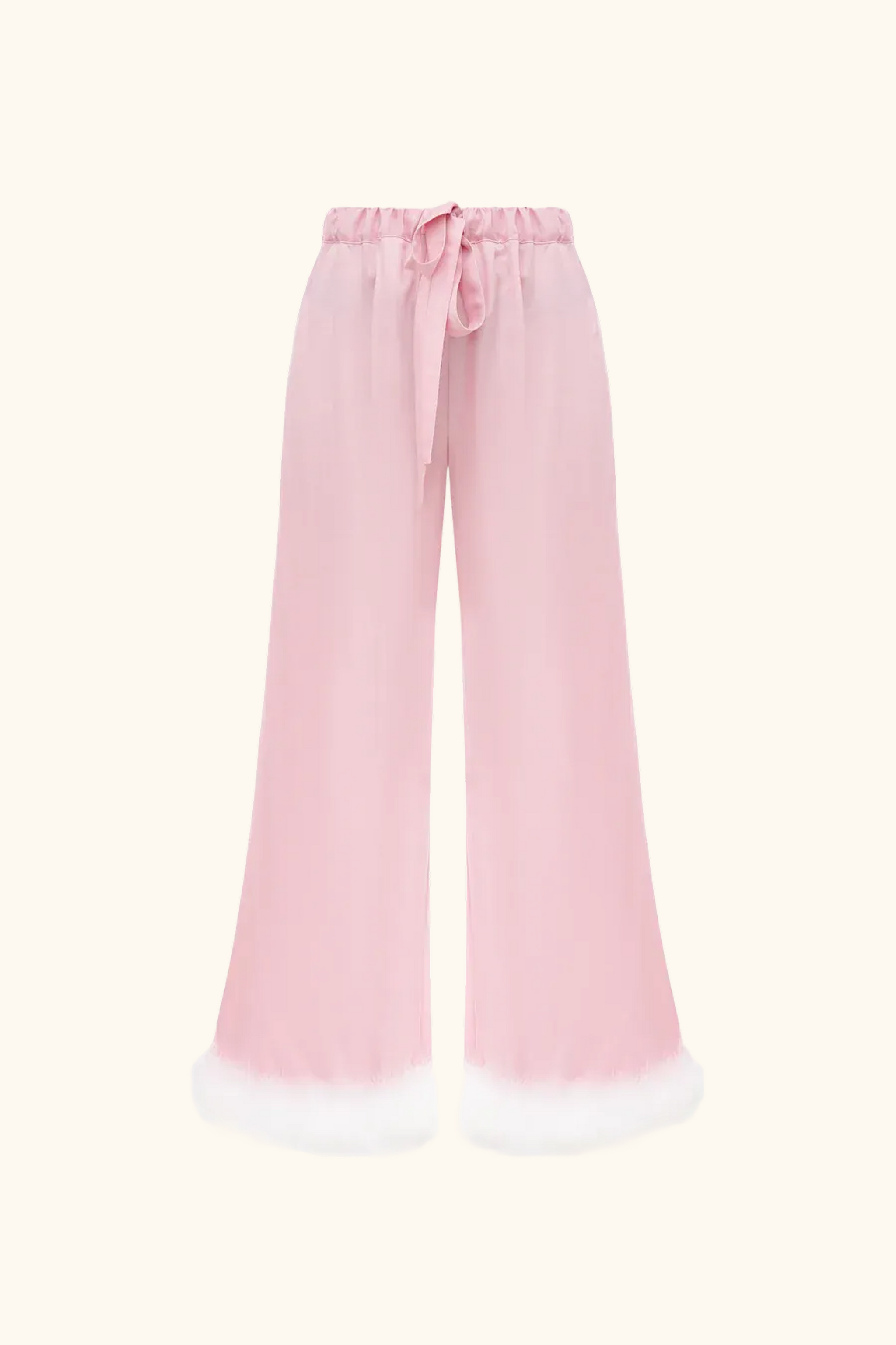 Bisou Bisou Pants with Feathers in Pink