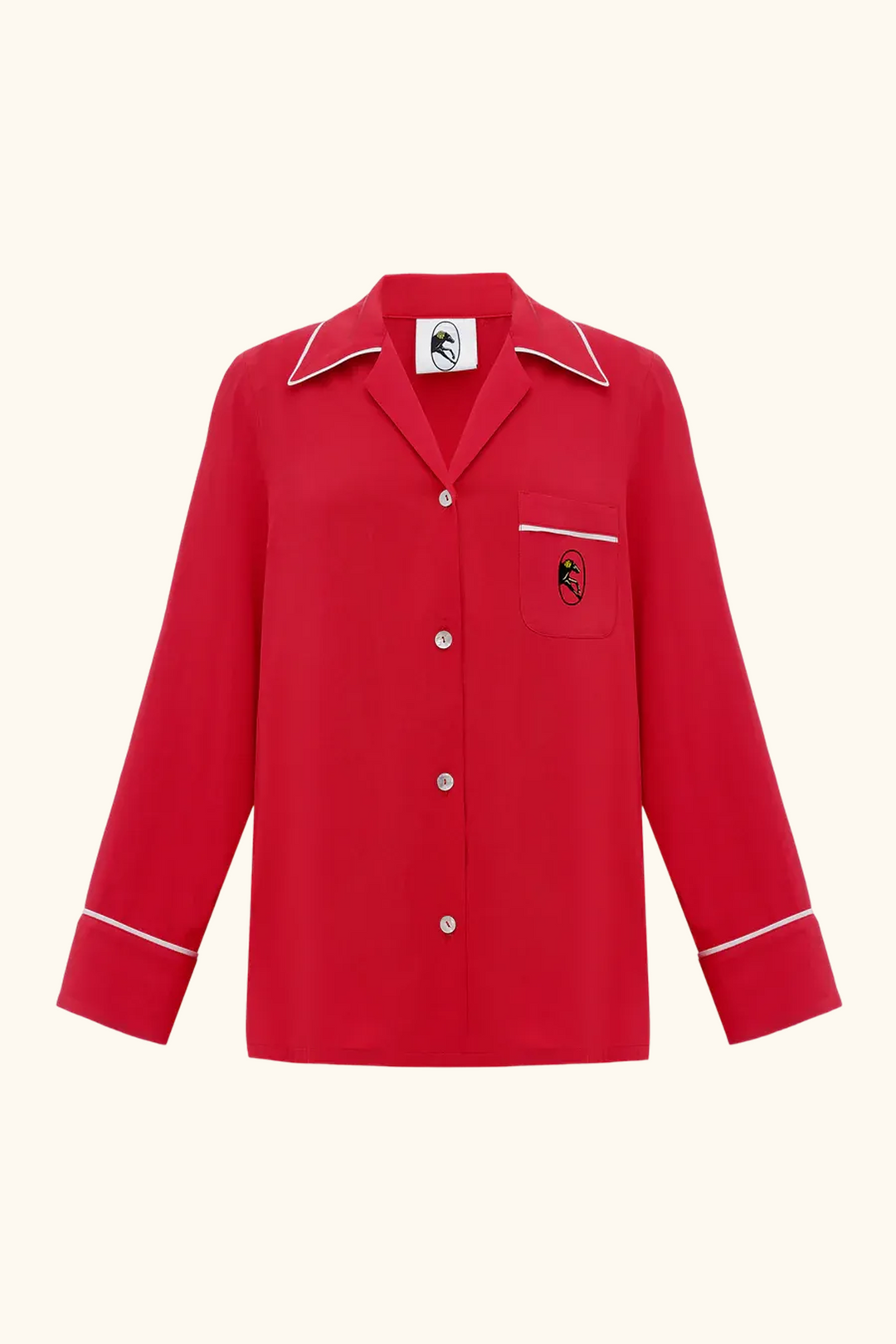 Finnegan Unisex Pajama Shirt in Red