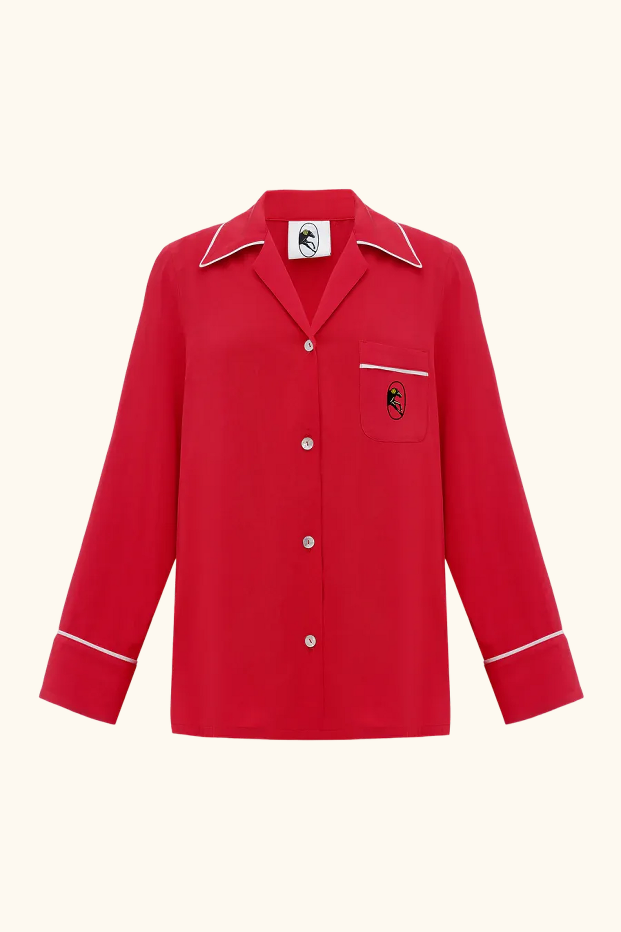 Finnegan Unisex Pajama Shirt in Red