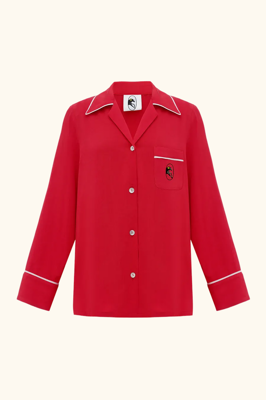 Finnegan Unisex Pajama Shirt in Red