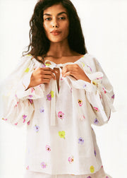 Puff Linen Lounge Shorts with Headscarf in Pancies