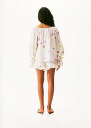 Puff Linen Lounge Shorts with Headscarf in Pancies