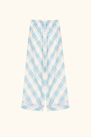Pastelle Oversized Pants in Blue Plaid