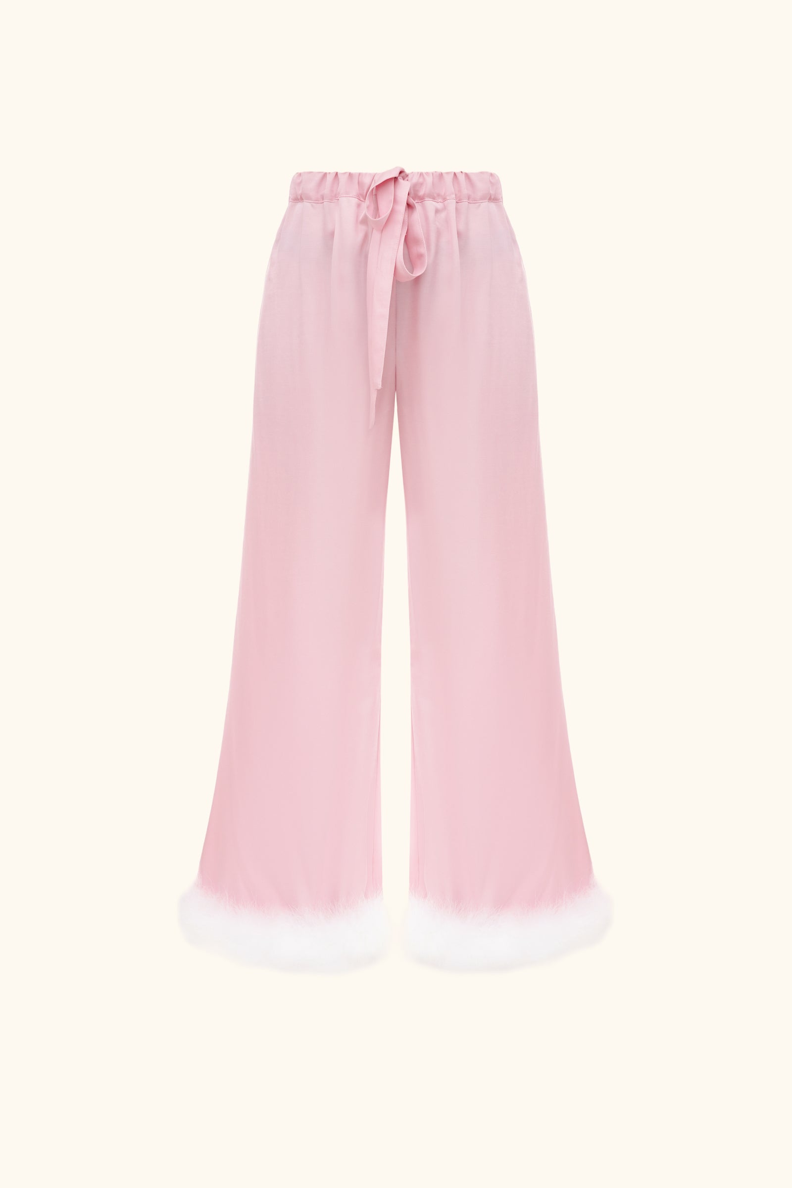 Bisou Bisou Pants with Feathers in Pink