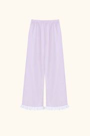 Puff Linen Lounge Pants in Lavender
