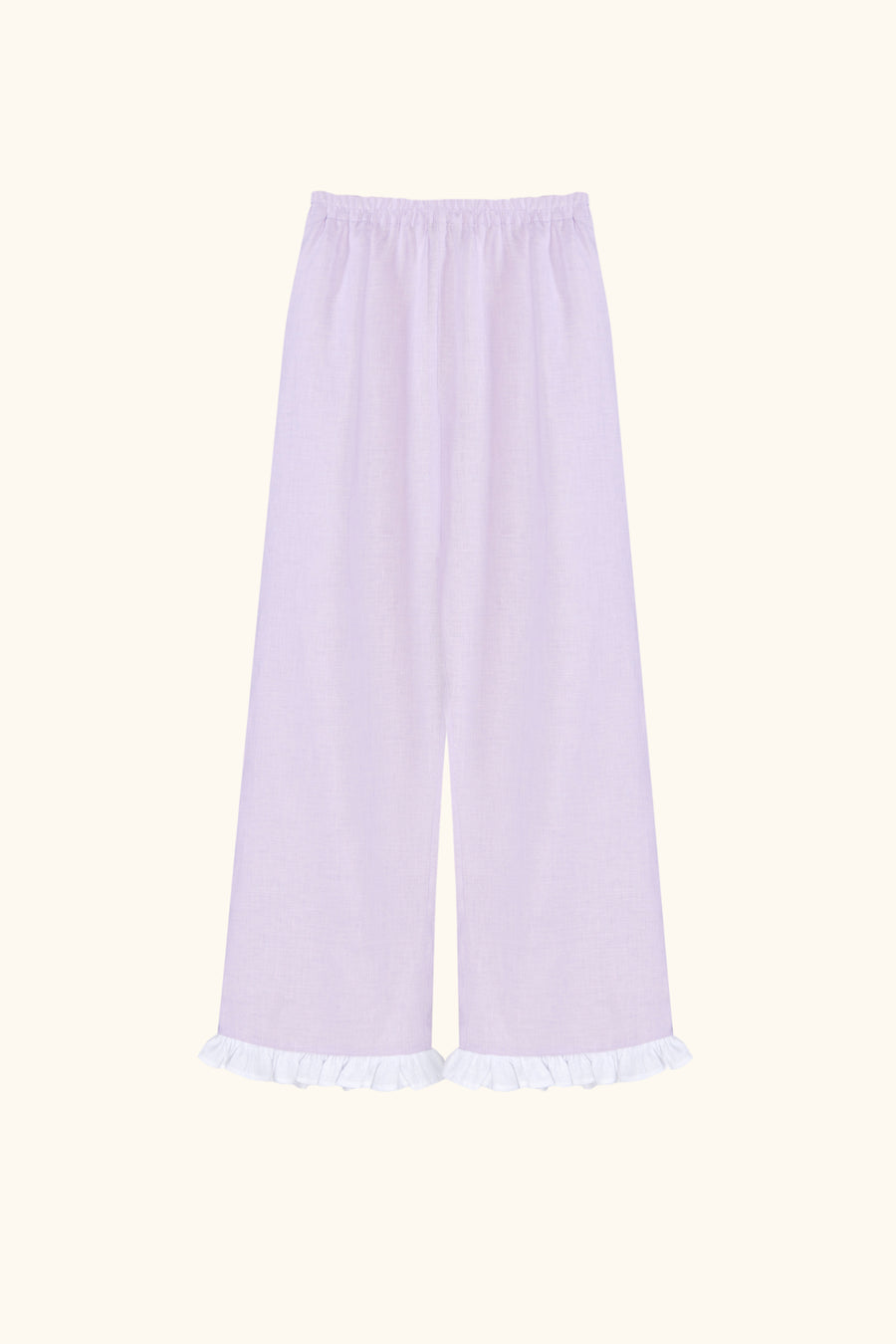 Puff Linen Lounge Pants in Lavender