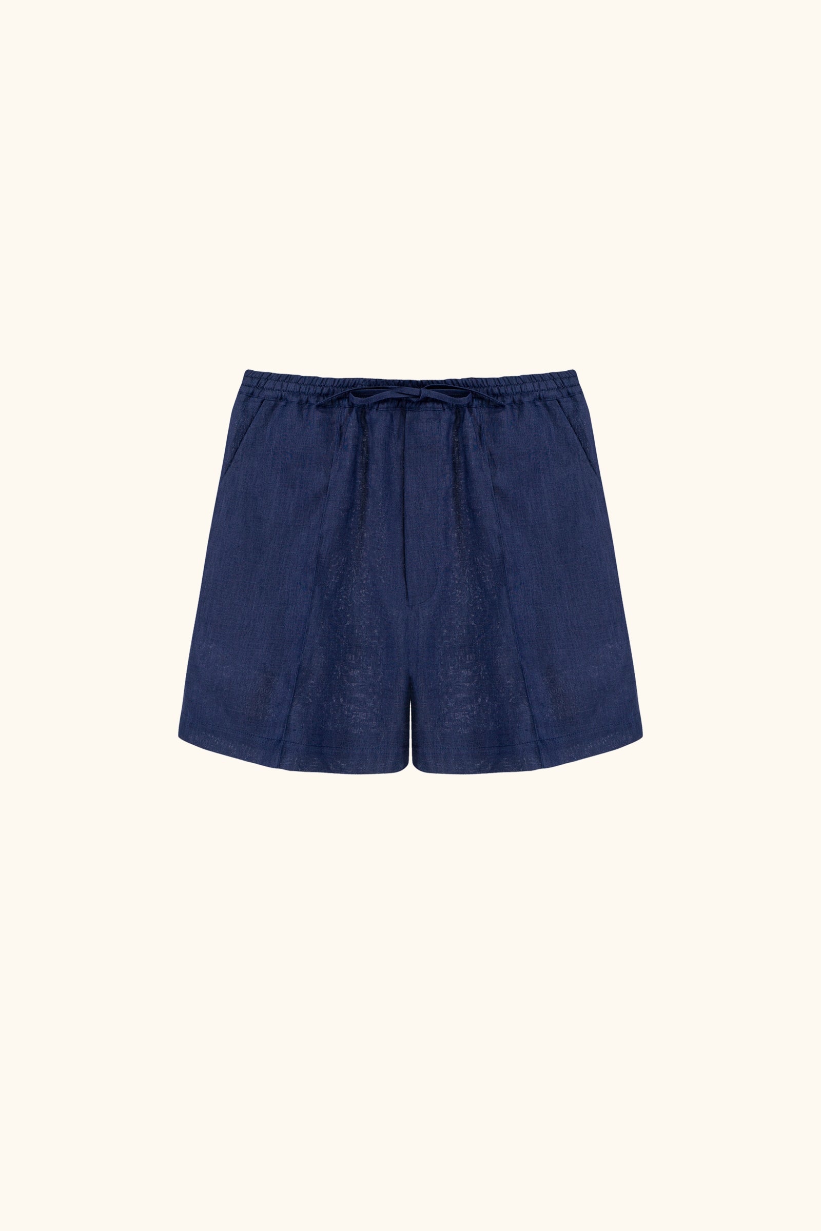 Unisex Linen Shorts in Navy