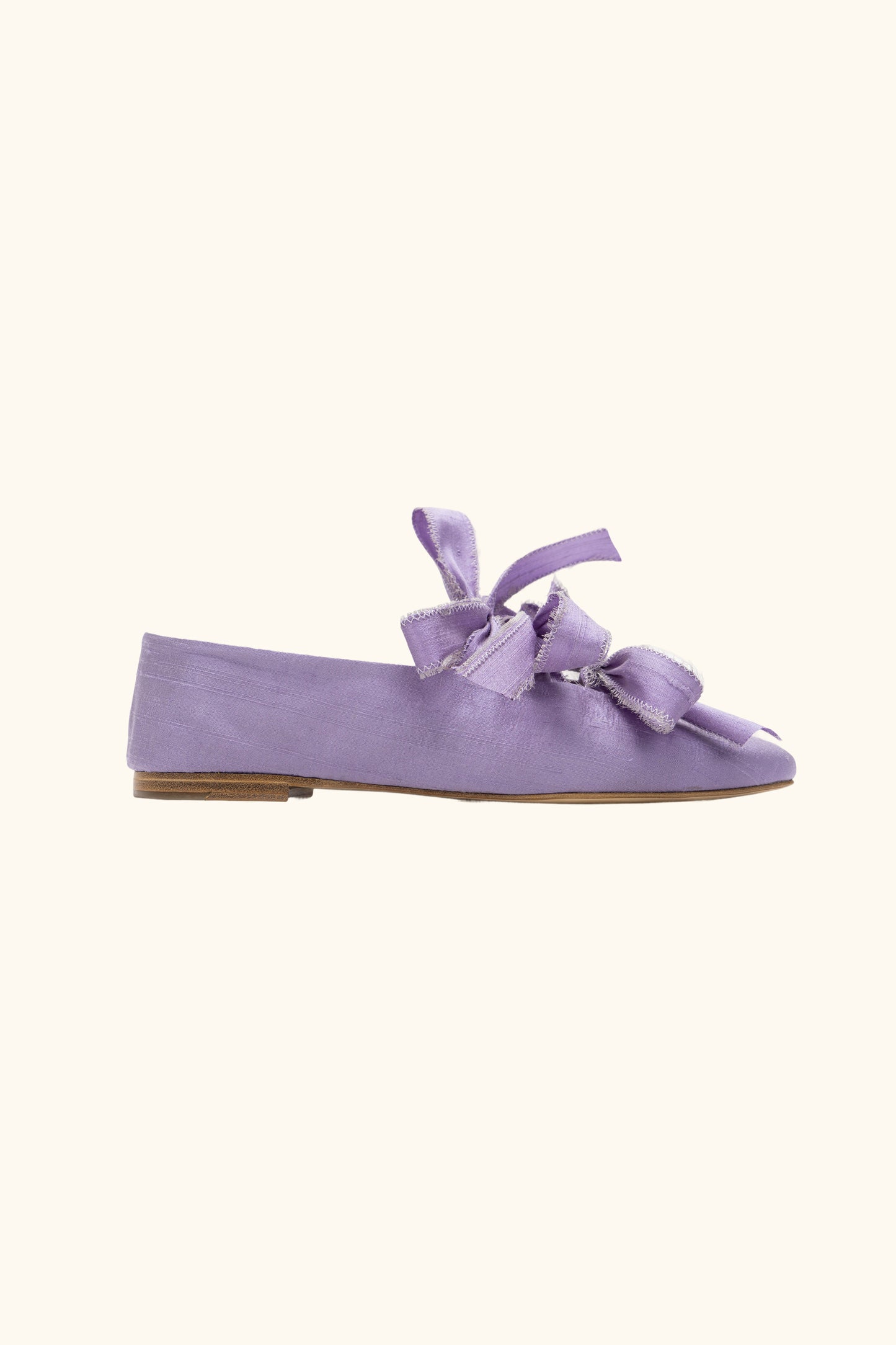 Mille-feuille Silk Flats in Lilac
