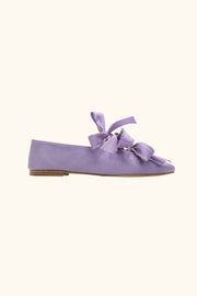 Mille-feuille Silk Flats in Lilac